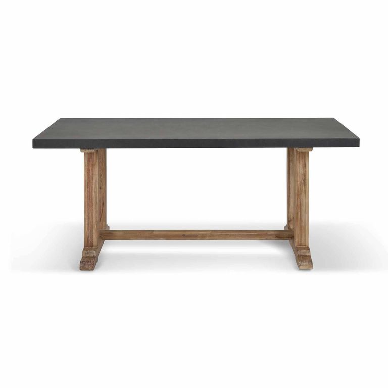 Burcot Outdoor Dining Table Small Slate Grey
