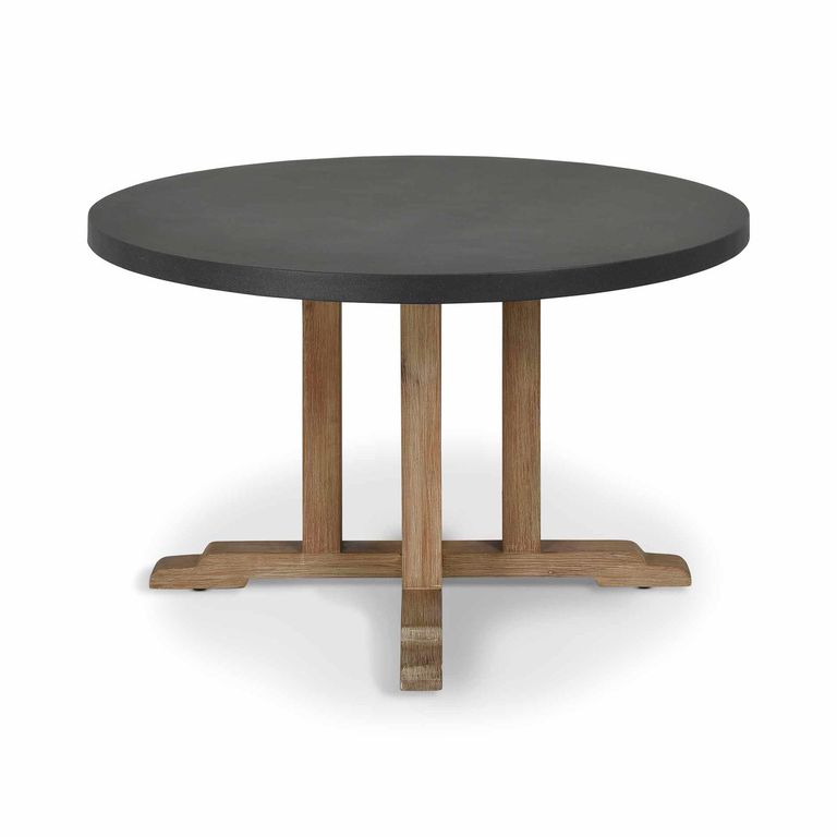 Burcot Outdoor Round Dining Table Medium Slate Grey