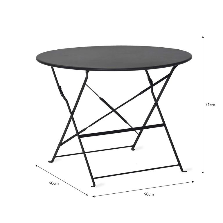 Rive Outdoor Droite Bistro Table Large Carbon