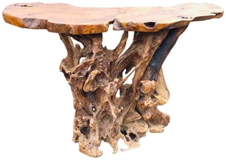 Teak Root Slab Bar Table - Large