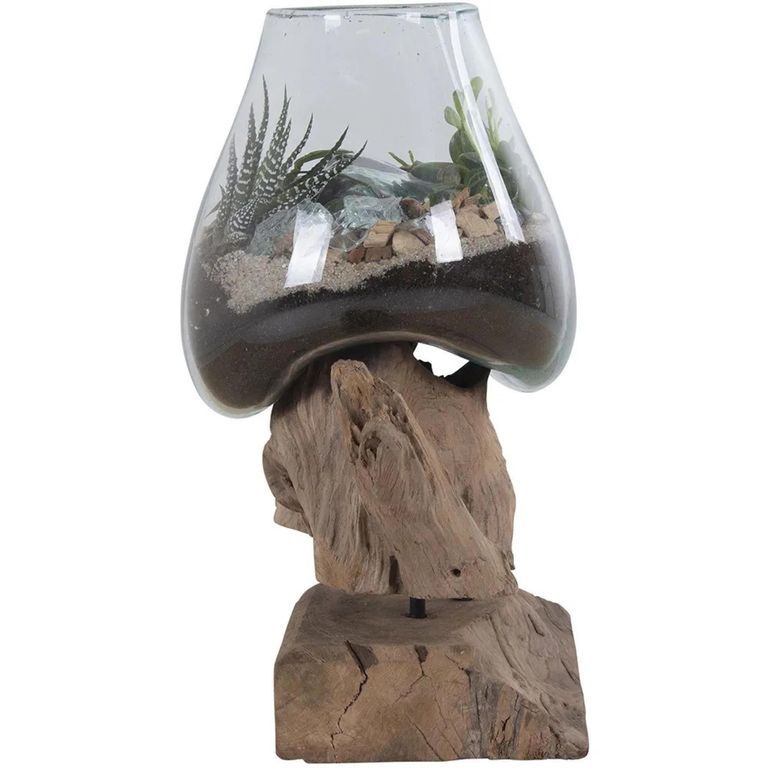 San Marino Waterdrop - Teak Wood & Glass