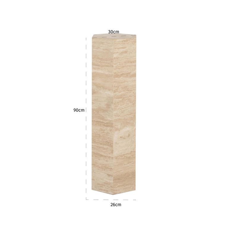 Vespin Column - Hexagon - Beige - Travertine