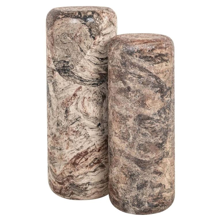 Mady Column - Round - Beige - Metal
