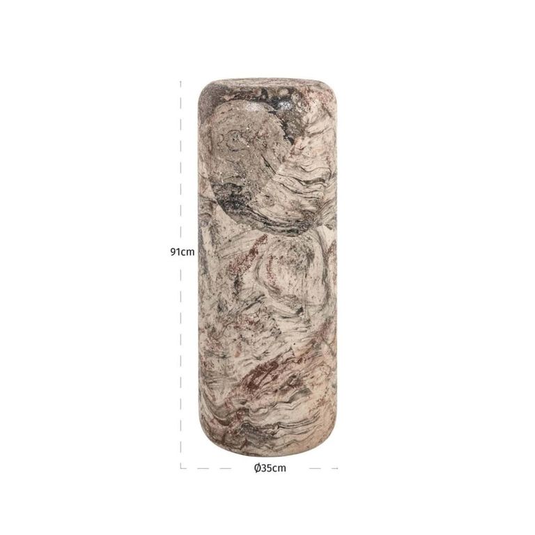Mady Column - Round - Beige - Metal