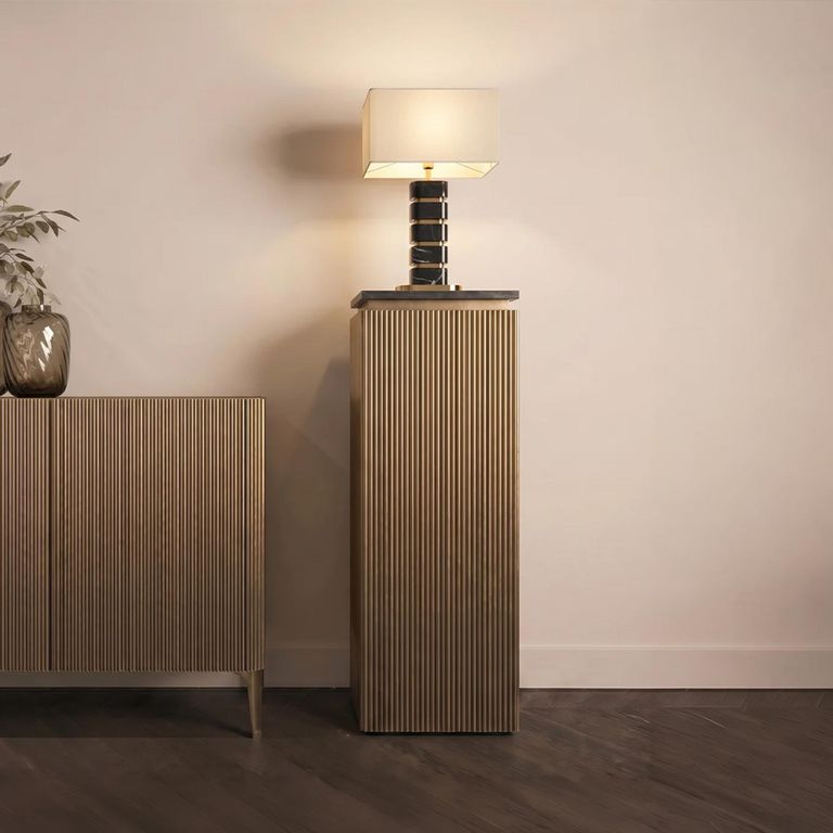 Ironville Brass Ribbed 1 Door Column Pedestal