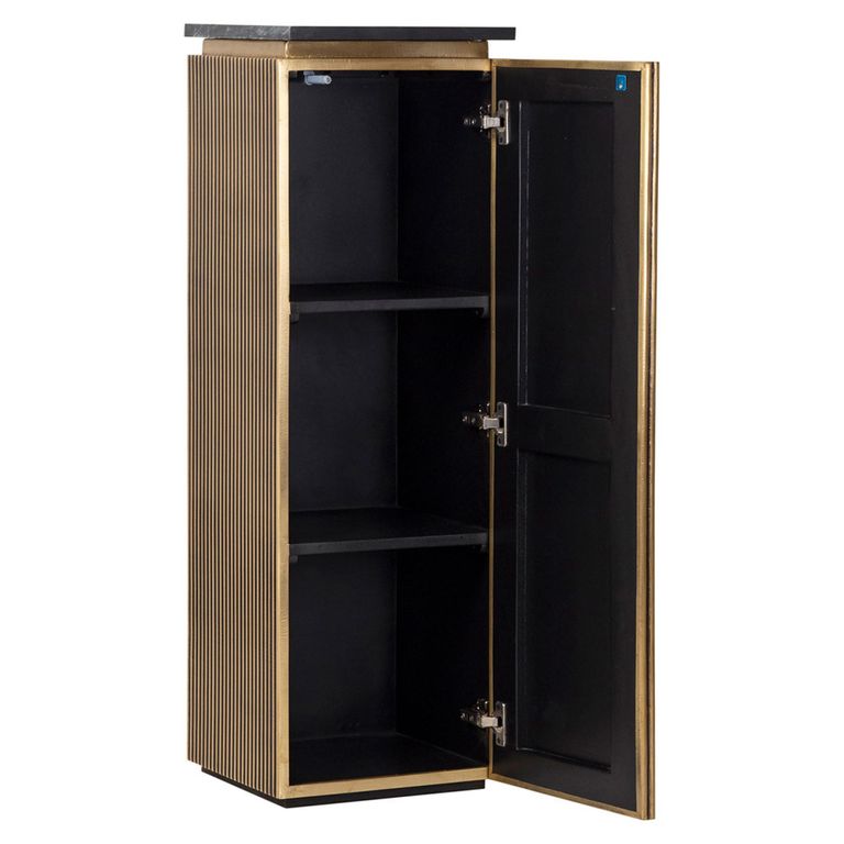 Ironville Brass Ribbed 1 Door Column Pedestal