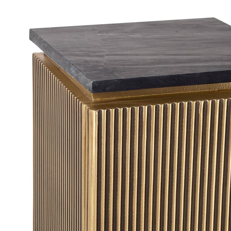 Ironville Brass Ribbed 1 Door Column Pedestal