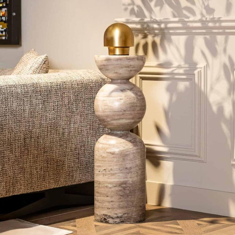 Lewis Column - Round - Sand - Marble
