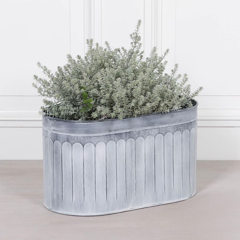 Metal Planter - Arched Pattern - Medium