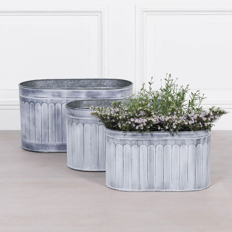 Metal Planter - Arched Pattern - Small