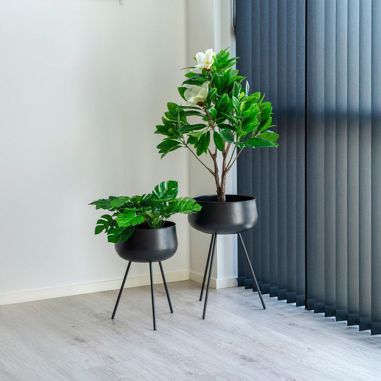 Ardola Flower Pot - Set of 2 - Black Metal