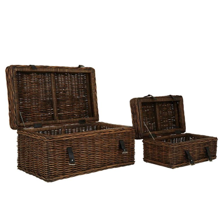 Argento Storage Basket - Set of 2 - Brown Rattan