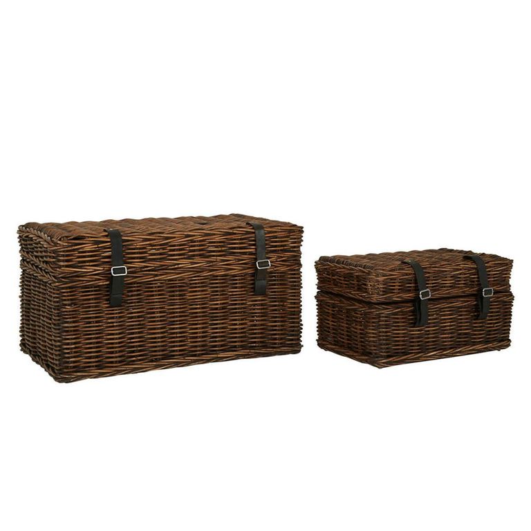 Argento Storage Basket - Set of 2 - Brown Rattan