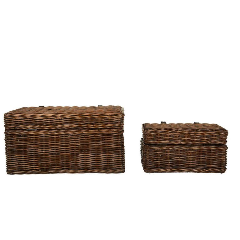 Argento Storage Basket - Set of 2 - Brown Rattan