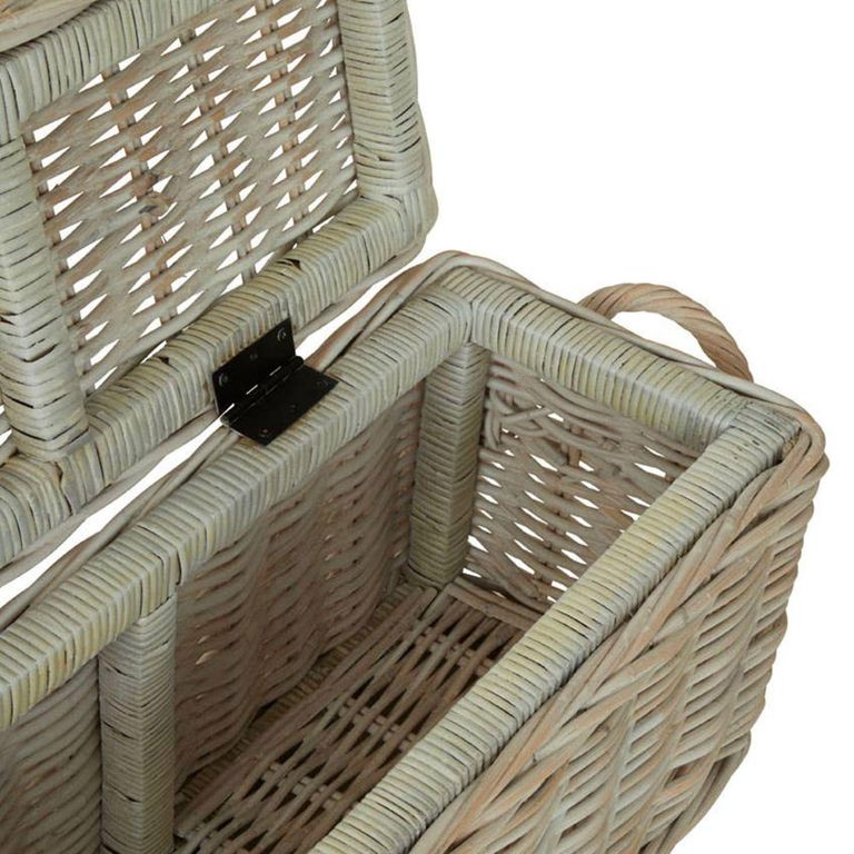 Argento Storage Basket - Set of 2 - Whitewash Rattan