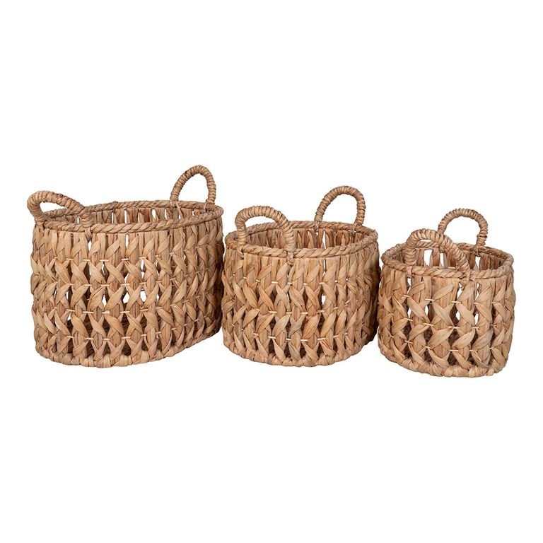 Balerma Waterhyacinth Basket - Set of 3 - Natural