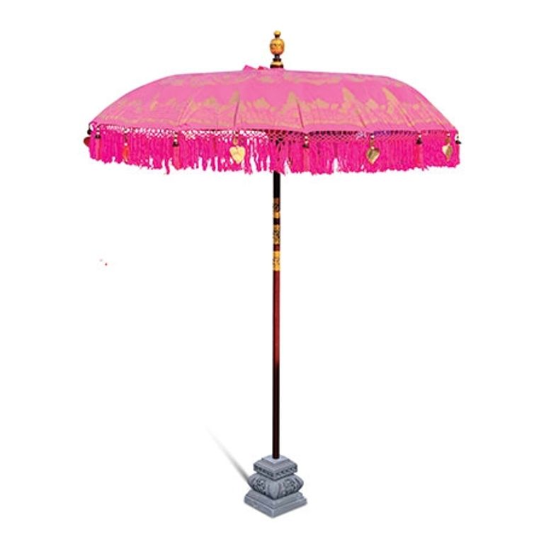 Bali Sun Parasol - Bubblegum Pink and Gold