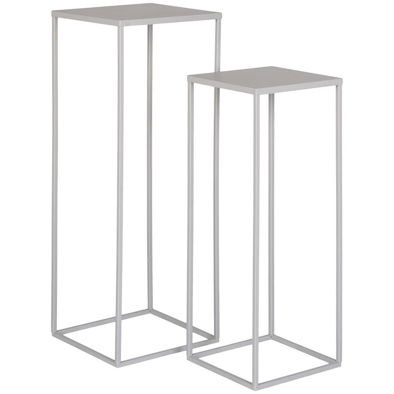 Beja Flower Stand - Set of 2 - Sand Metal