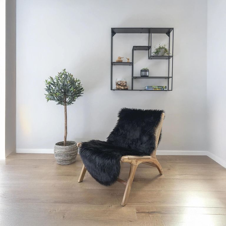 Throw - Faux Lambskin - Black