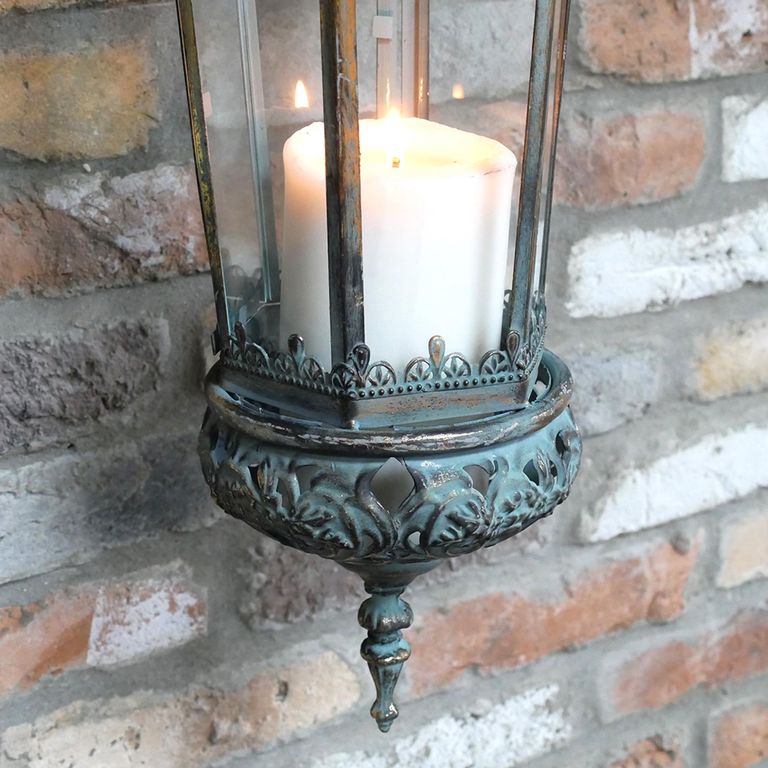 Black Hanging Lantern - Set of 2 - Metal