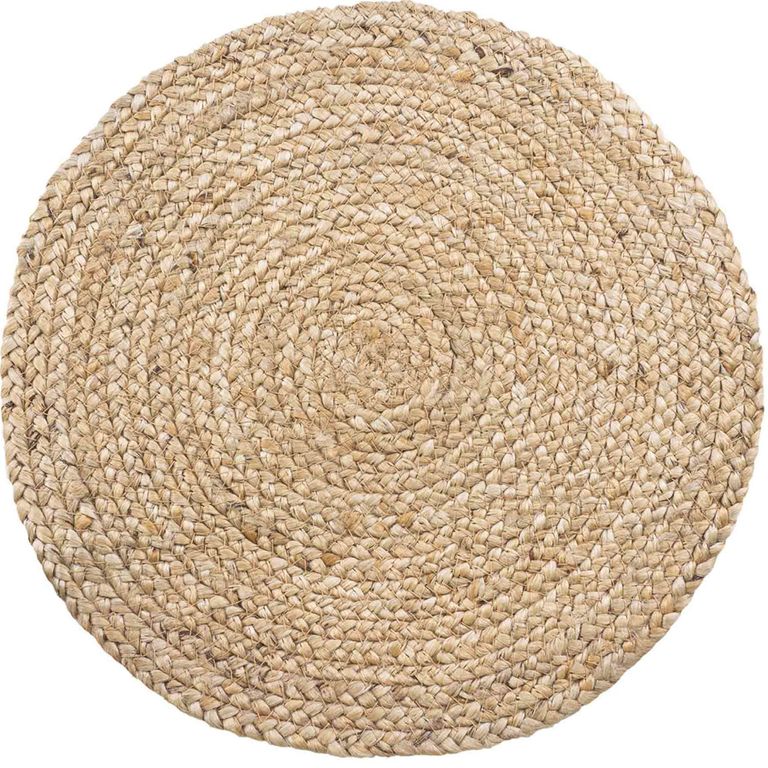 Bombay Jute Braided Round Placemat - Set of 4 - Natural