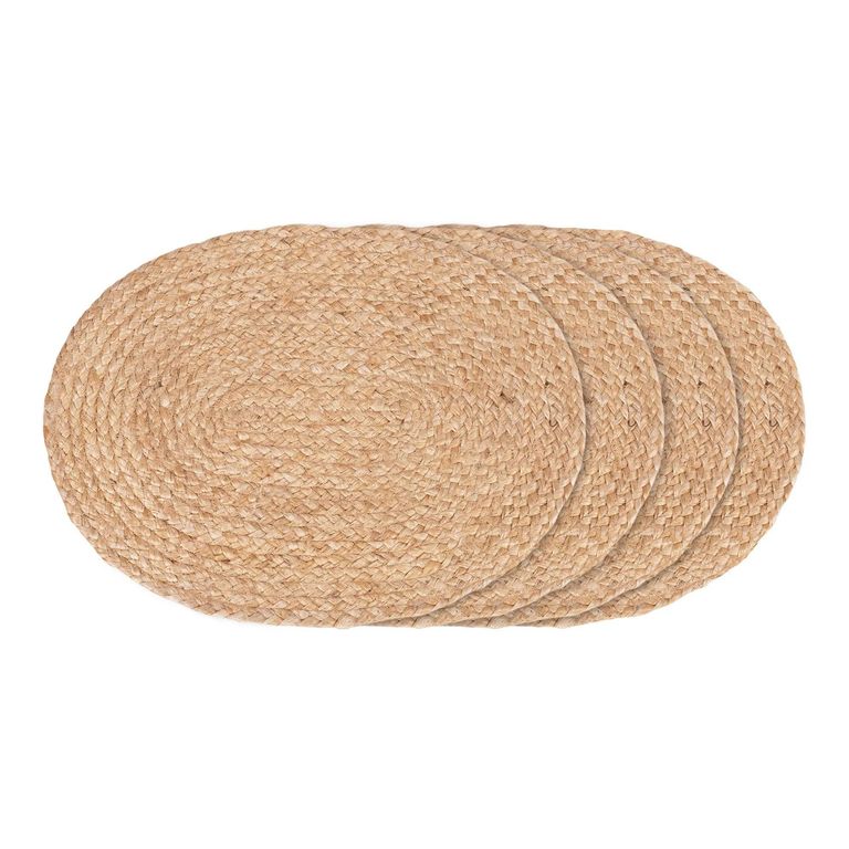 Bombay Placemat - Oval - Set of 4 - Jute - Natural