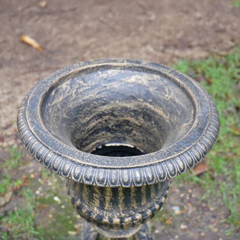 Garden Urn - Bronze - with Base - Metal
