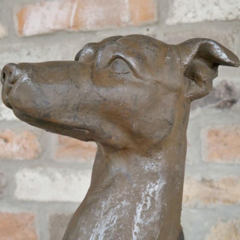 Brown Sitting Dog Statue - Set of 2 - Resin