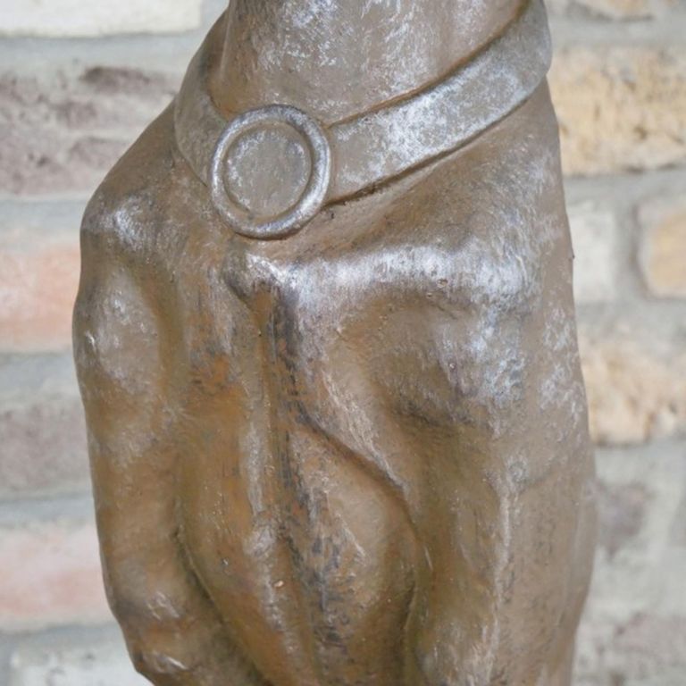 Brown Sitting Dog Statue - Set of 2 - Resin