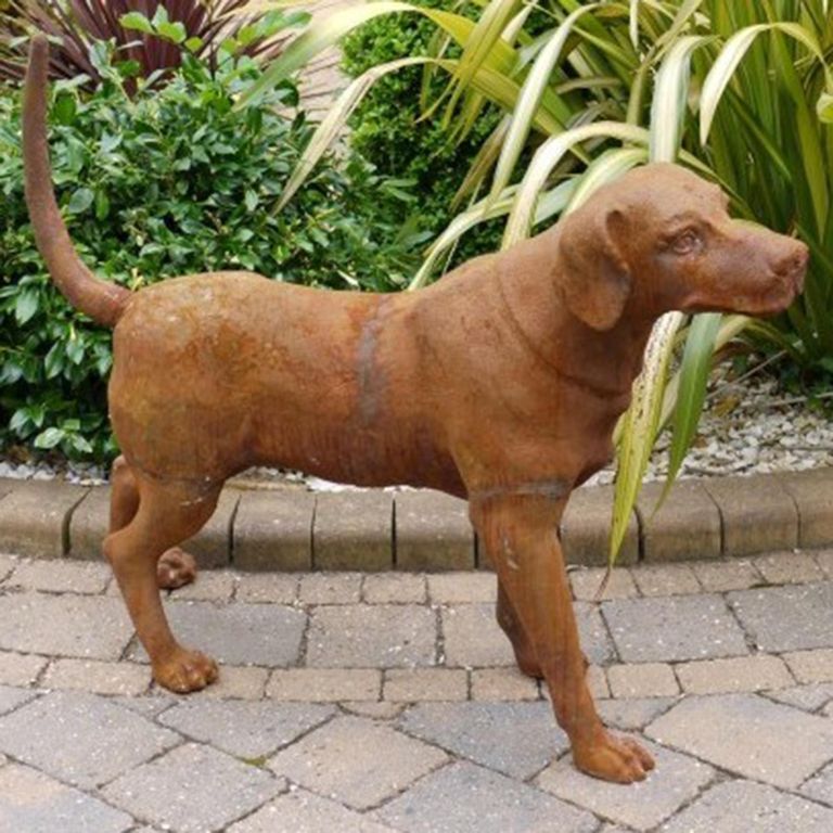Brown Dog Statue - Single - Set of 2 - Resin