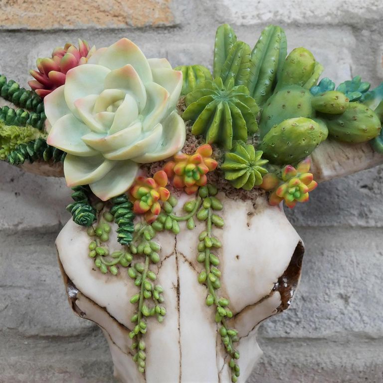 Bull Skull Wall Decoration - Set of 2 - Resin