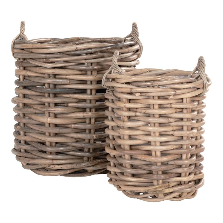 Burton Basket - Round - Natural - Rattan - Set of 2
