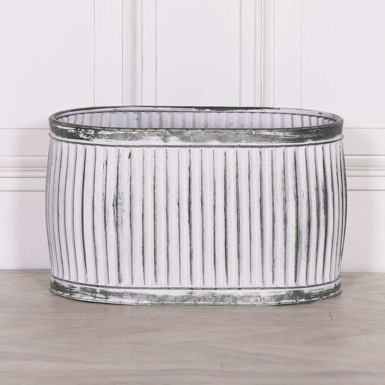 Cardiff Metal Planter - Tub - Oval - Medium