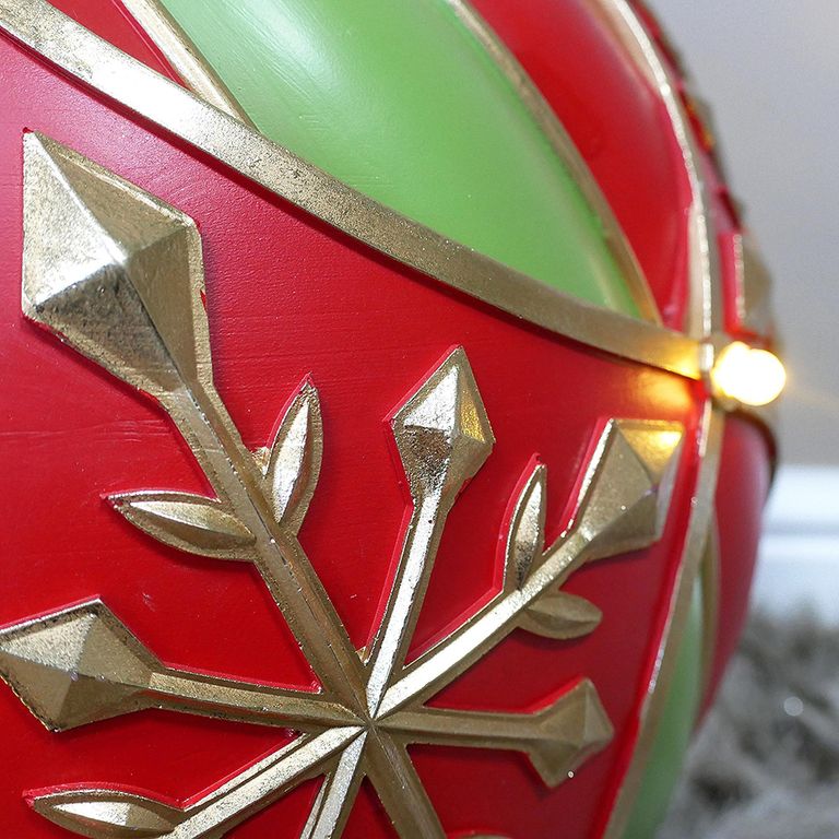 Christmas Bauble - Red and Green - Resin