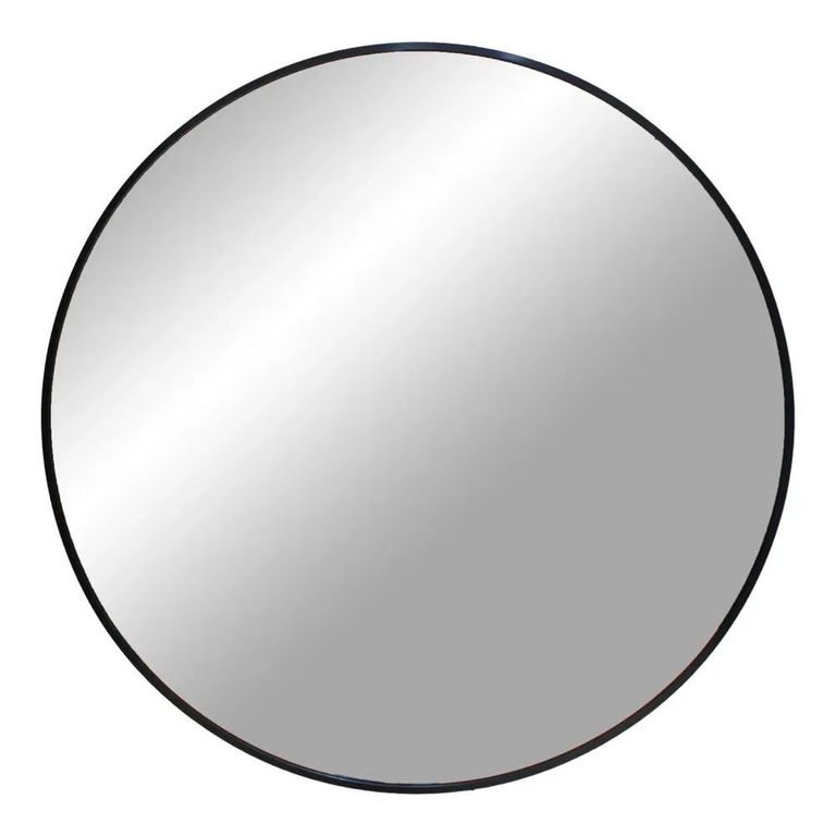 Clearance - Wakonda Black Round Wall Mirror - 80cm x 80cm - FSS15927