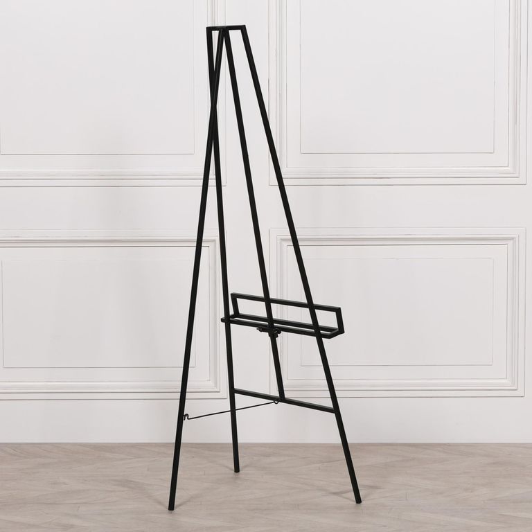 Contemporary Style Metal Easel - Black