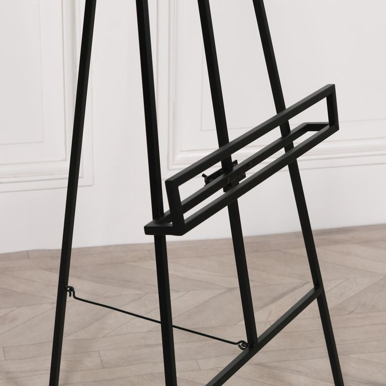 Contemporary Style Metal Easel - Black