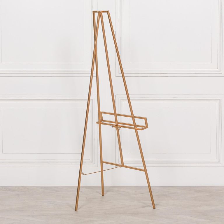 Contemporary Style Metal Easel - Gold