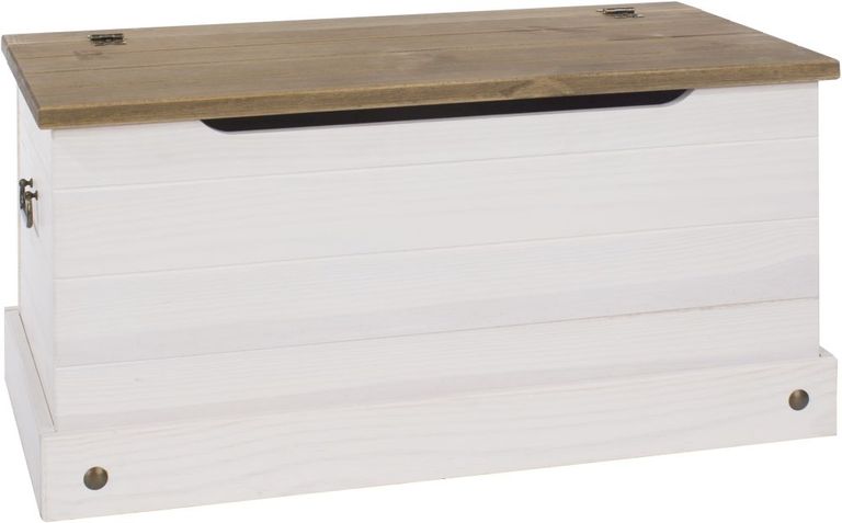 Corona White Mexican Pine Storage Trunk