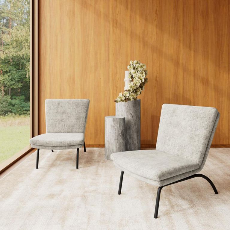 Dice Pillar - Round - Grey Marble Effect - Set of 2