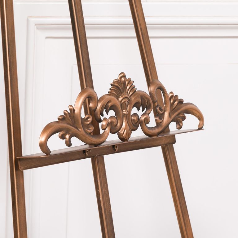 French Style Metal Easel - Antiqued Gold