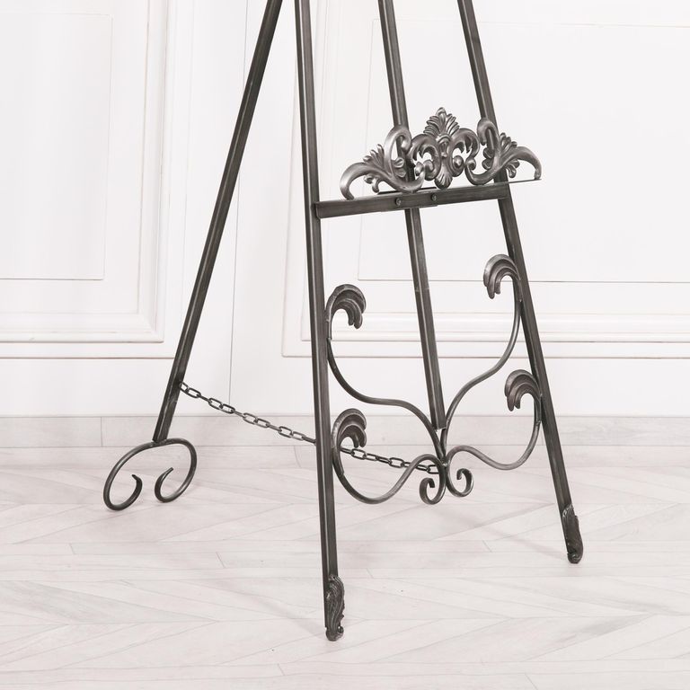 French Style Metal Easel - Antiqued Silver