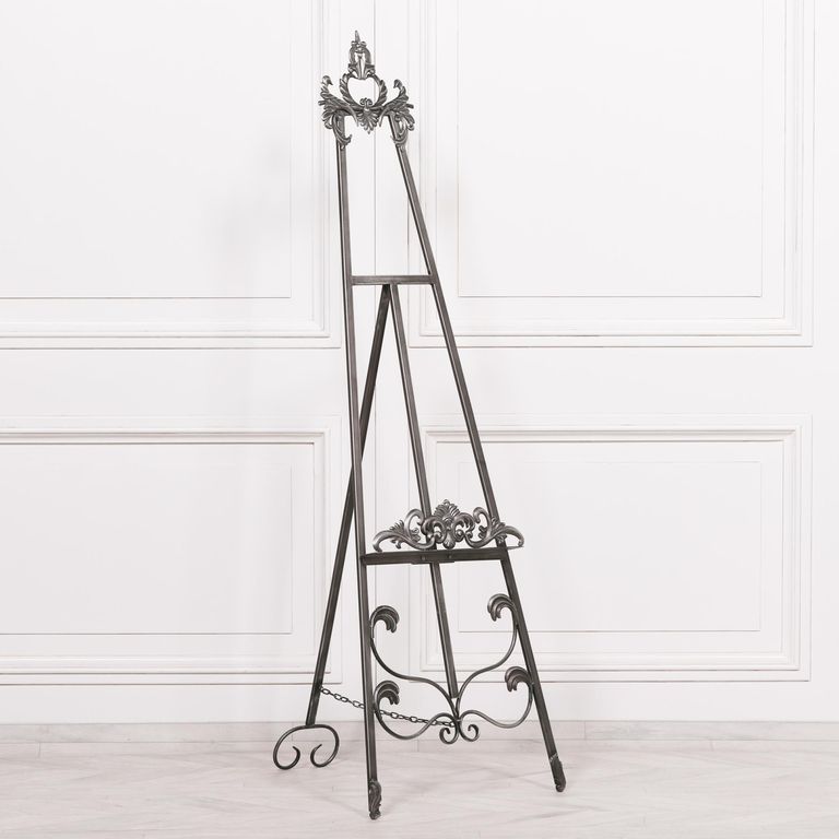 French Style Metal Easel - Antiqued Silver