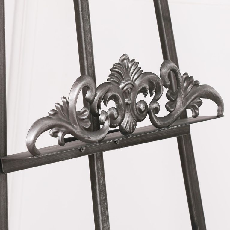 French Style Metal Easel - Antiqued Silver