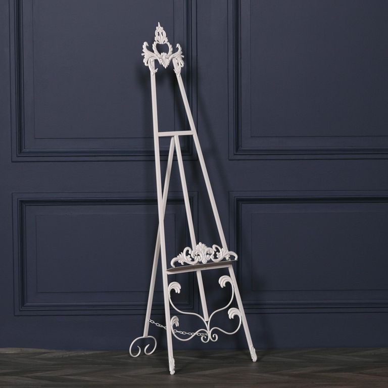 French Style Metal Easel - Cream