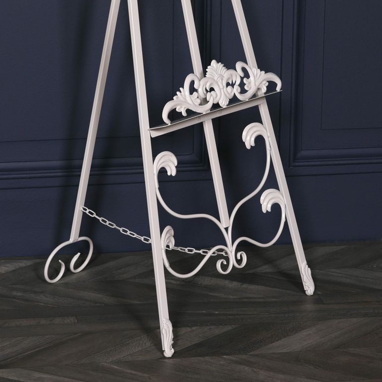 French Style Metal Easel - Cream