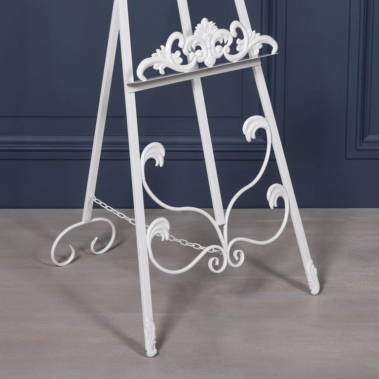 French Style Metal Easel - White