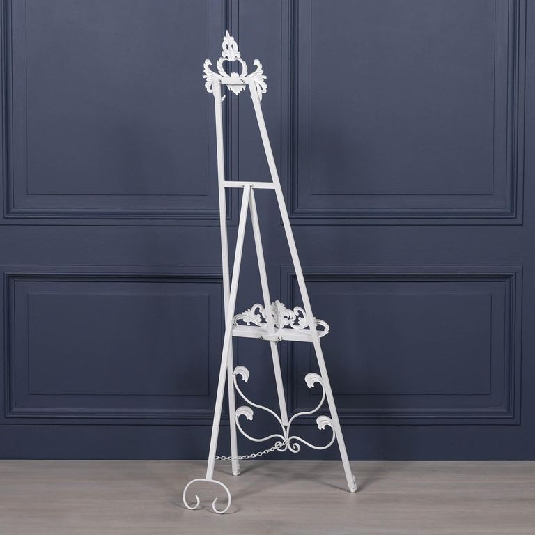 French Style Metal Easel - White