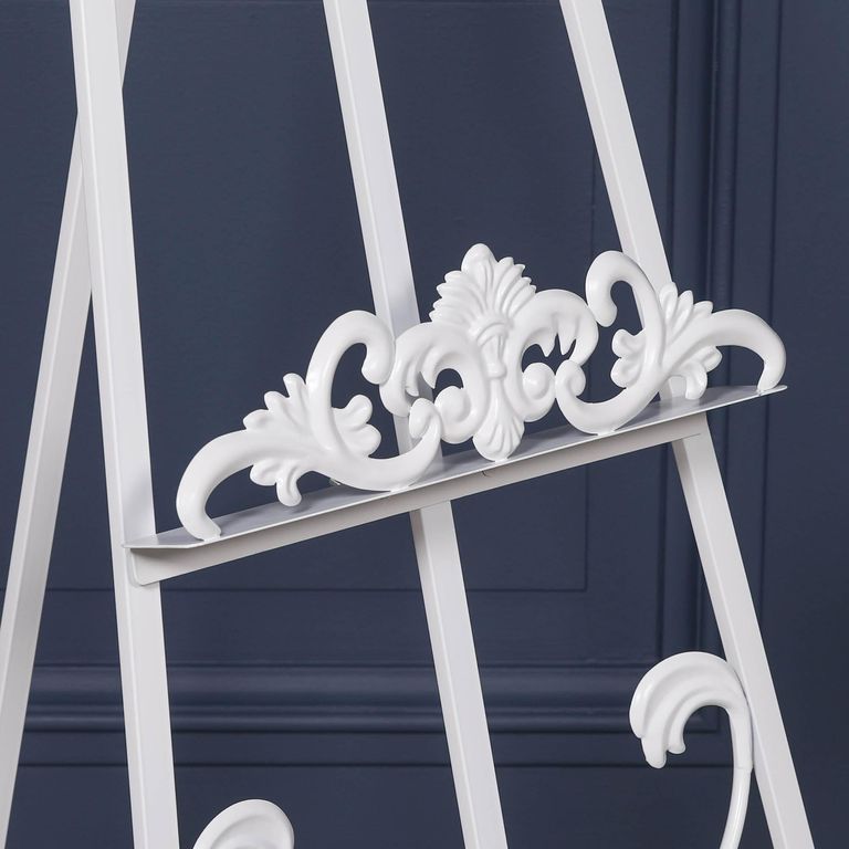 French Style Metal Easel - White