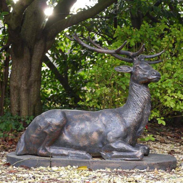 Garden Stag Ornament - Laying